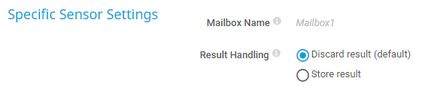 Specific Sensor Settings